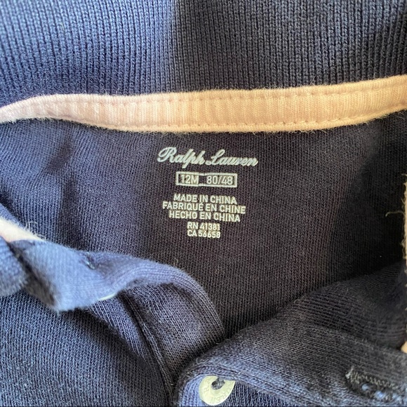 Ralph Lauren Dress Girls Navy Polo 12 Months - Picture 2 of 3